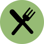 Messer und Gabel Symbol